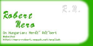 robert mero business card